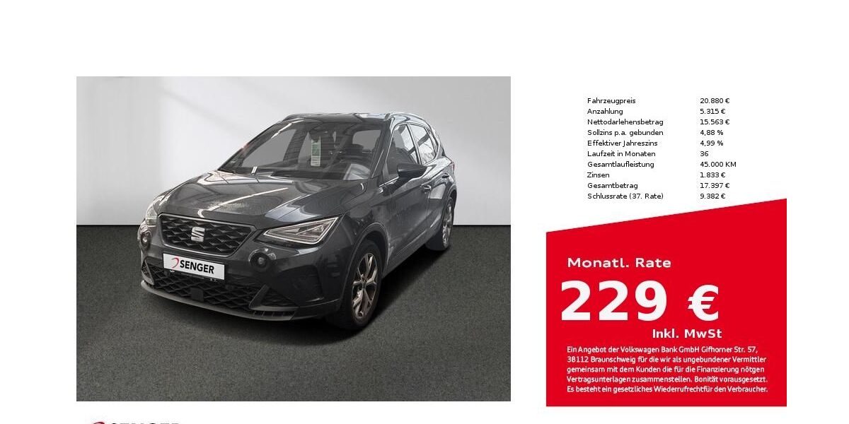 Seat Arona 45.617 km 20.880 &euro; Bielefeld 33609