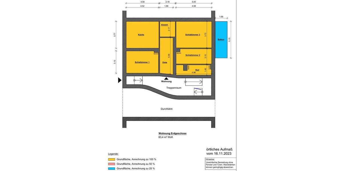 Etagenwohnung Herne - 3 Zimmer, 83 m&sup2;, 122.000&euro; | Angebot:24358505