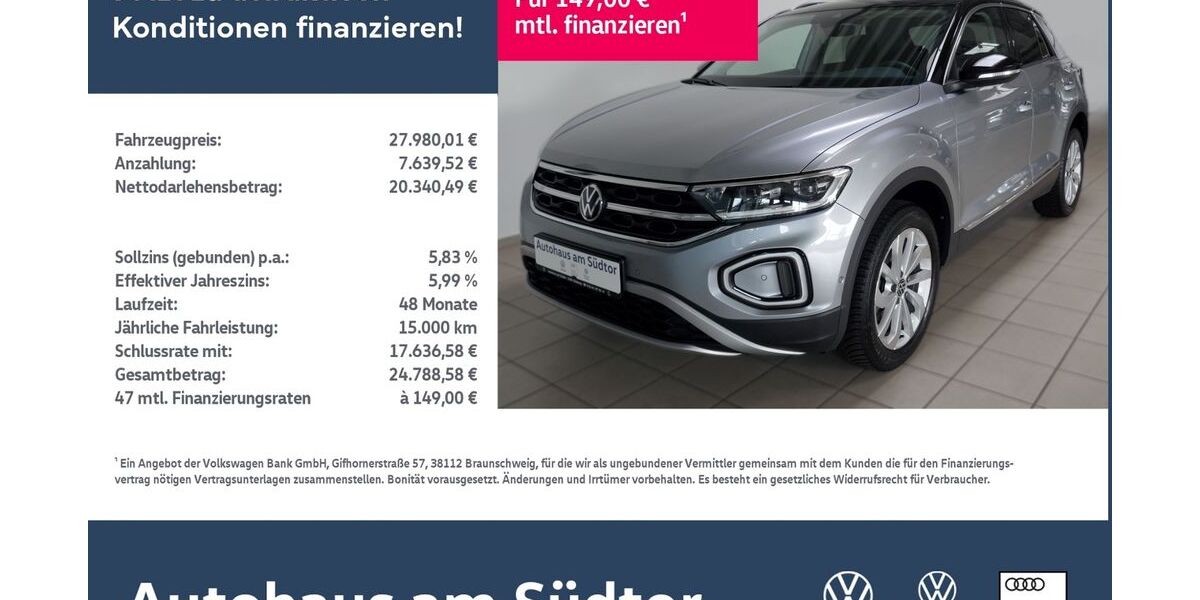 VW T-Roc 27.000 km 27.980 &euro; Rietberg 33397