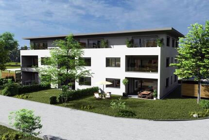 Mietangebot in Emmerting: TOP ausgestattete 4-Zi. NeubauWohnung mit großem Süd-Balkon und Carport