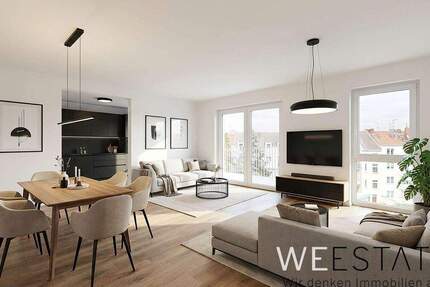 Neubau - Erstbezug: Top geschnittene 3-Zimmer-Wohnung mit großem Balkon! 3 zimmer
