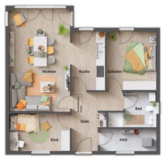 Bungalow Lüssow Karow - 3 Zimmer, 76 m&sup2;, 188.650&euro; | Angebot:26683973