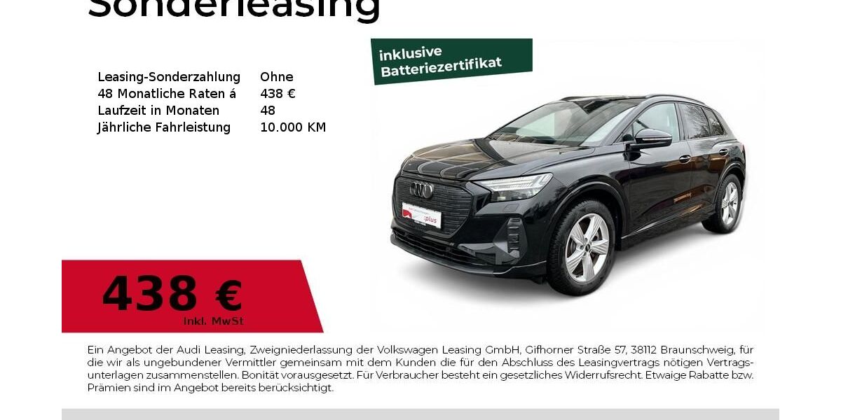 Audi Q4 7.082 km 46.990 &euro; Dessau-Roßlau 06844