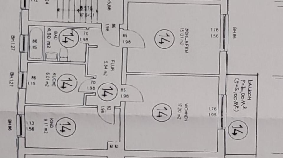 Etagenwohnung Riesa - 3 Zimmer, 61 m&sup2;, 450&euro; | Angebot:24987014