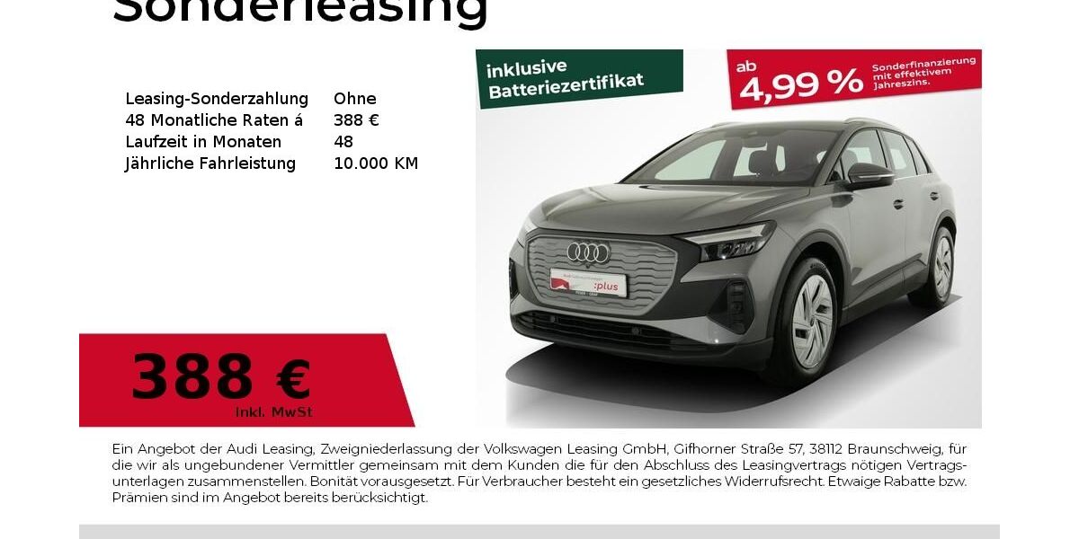 Audi Q4 e-tron 8.352 km 37.990 &euro; Nürnberg 90441