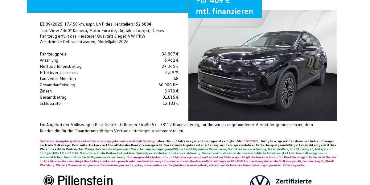 VW Tiguan 17.450 km 34.807 &euro; Fürth 90762