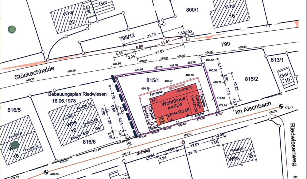 Baugrundstück für Ein- oder Zweifamilienhaus in Nagold-Pfrondorf zimmer