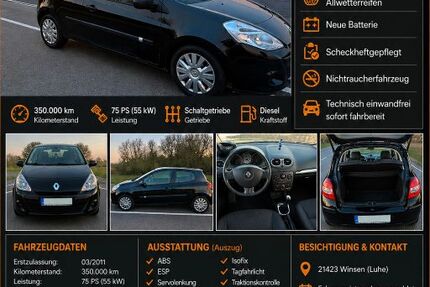 Renault Clio 350.000 km 1.890 &euro; Winsen (Luhe) 21423