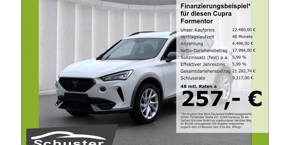 Cupra Formentor 25.625 km 22.480 &euro; Ruhstorf 94099