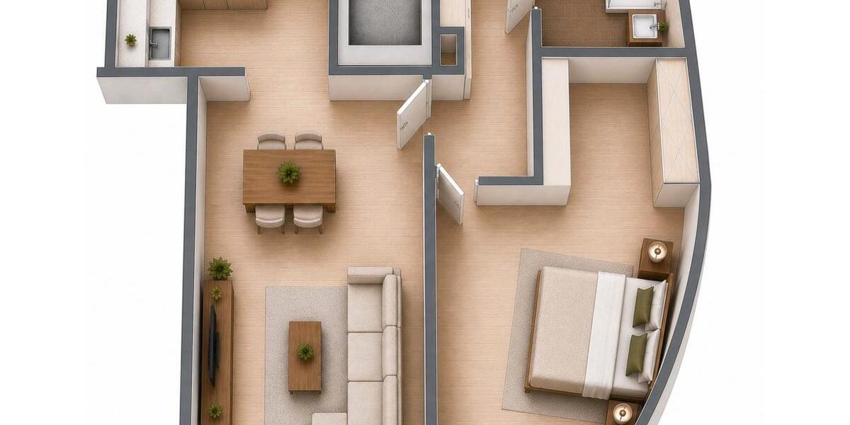 Hochparterre Bamberg Gereuth - 2 Zimmer, 55 m&sup2;, 198.000&euro; | Angebot:26398120