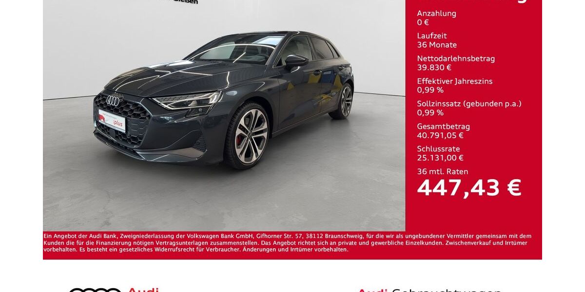 Audi A3 12.200 km 39.830 &euro; Giessen 35394
