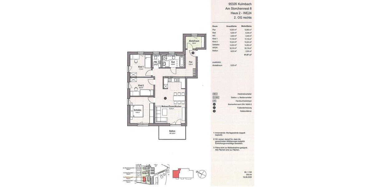 Etagenwohnung Kulmbach Blaich - 4 Zimmer, 92 m&sup2;, 881&euro; | Angebot:26478557