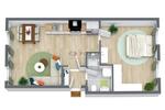 Etagenwohnung Stralsund Langendorfer Berg - 2 Zimmer, 47 m&sup2;, 569&euro; | Angebot:25976084
