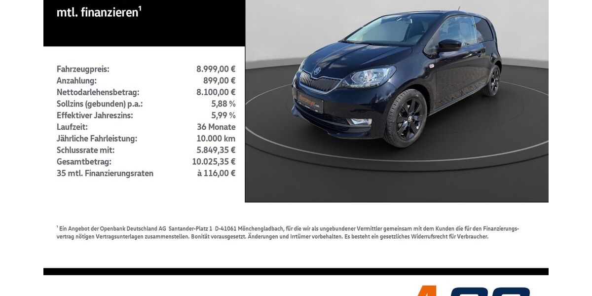 Skoda Citigo 95.790 km 8.790 &euro; Leinefelde-Worbis/DE 37327
