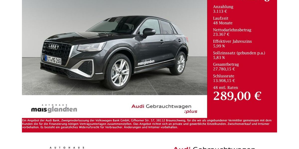 Audi Q2 9.723 km 26.480 &euro; Pronsfeld 54597