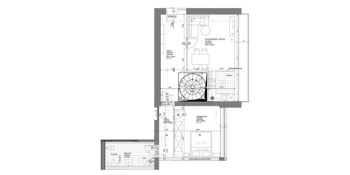 Maisonettenwohnung Laufen - 3 Zimmer, 99 m&sup2;, 1.050&euro; | Angebot:25998672