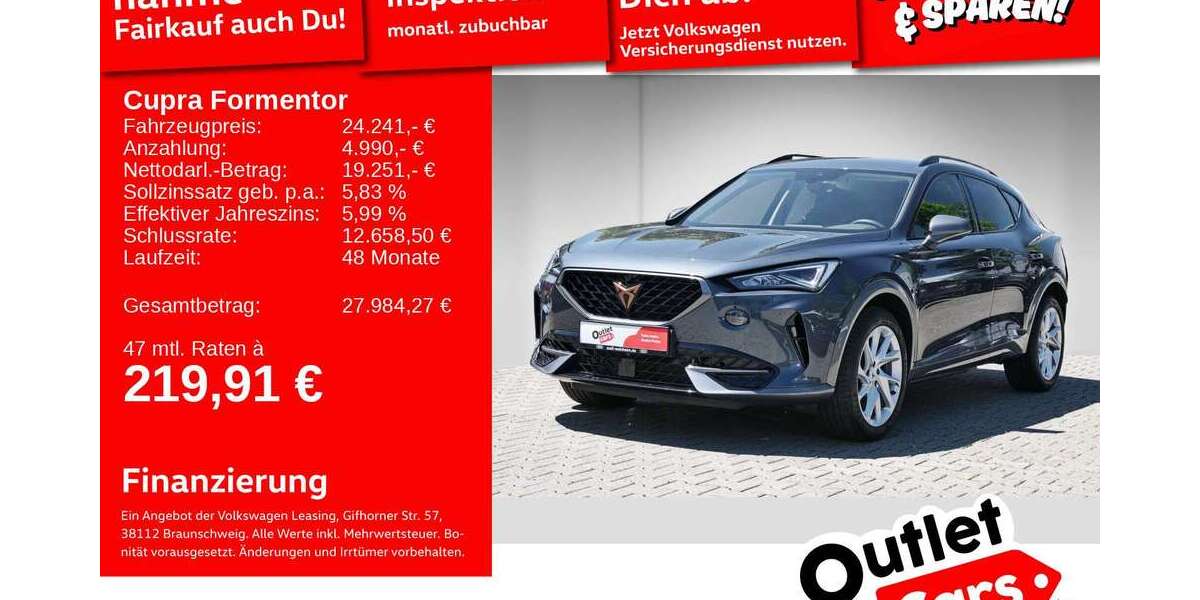Cupra Formentor 41.505 km 23.998 &euro; Weinheim 69469