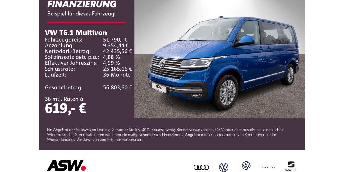 VW T6 Multivan 73.900 km 51.790 &euro; Neckarsulm 74172