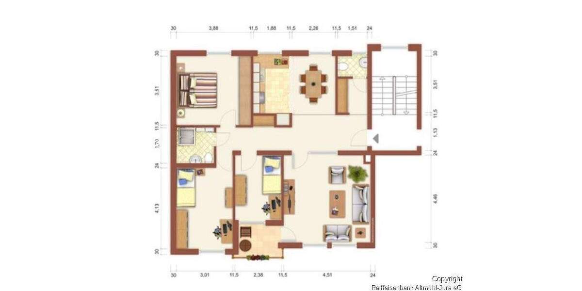 Etagenwohnung Greding - 4 Zimmer, 85 m&sup2;, 240.000&euro; | Angebot:25701131