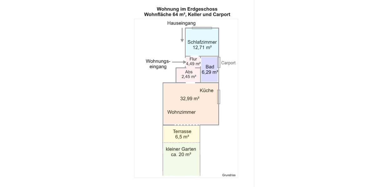 Terrassenwohnung Senftenberg - 2 Zimmer, 64 m&sup2;, 199.500&euro; | Angebot:26037514