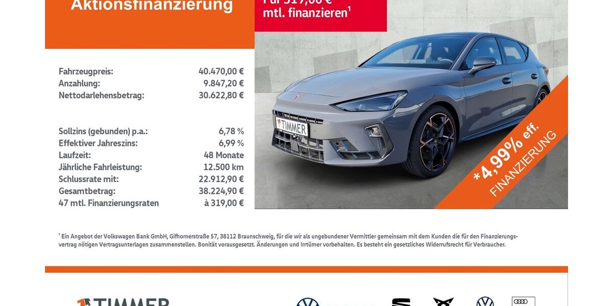 Cupra Leon 8.999 km 39.850 &euro; Nordhorn 48529