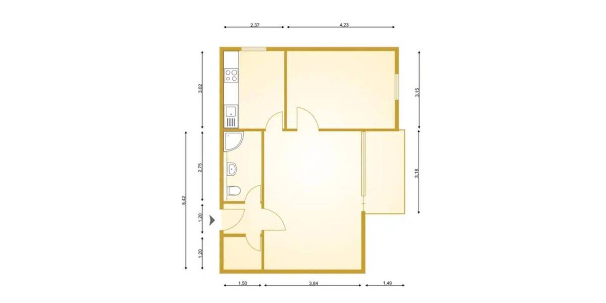 Etagenwohnung Langenhagen Alt-Langenhagen - 2 Zimmer, 54 m&sup2;, 155.000&euro; | Angebot:26816220