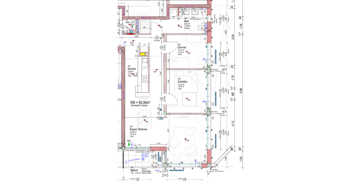 Nahe Zentrum: Barrierefreie 3-Zimmer-Wohnung mit schönem Balkon 3 zimmer