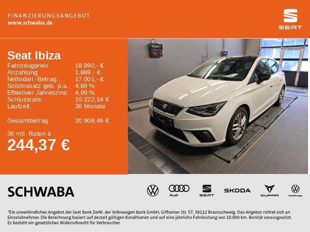 Seat Ibiza 34.600 km 18.890 &euro; Gersthofen 86368
