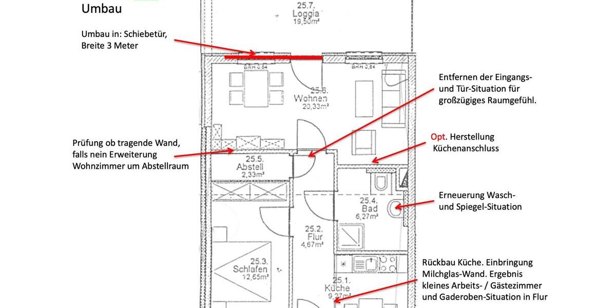 Dachgeschoßwohnung Göttingen Oststadt - 3 Zimmer, 65 m&sup2;, 299.000&euro; | Angebot:26293971