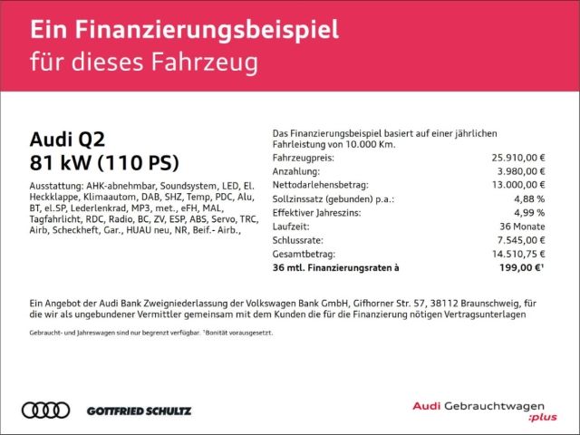 Audi Q2 70.485 km 16.980 &euro; Mülheim 45478