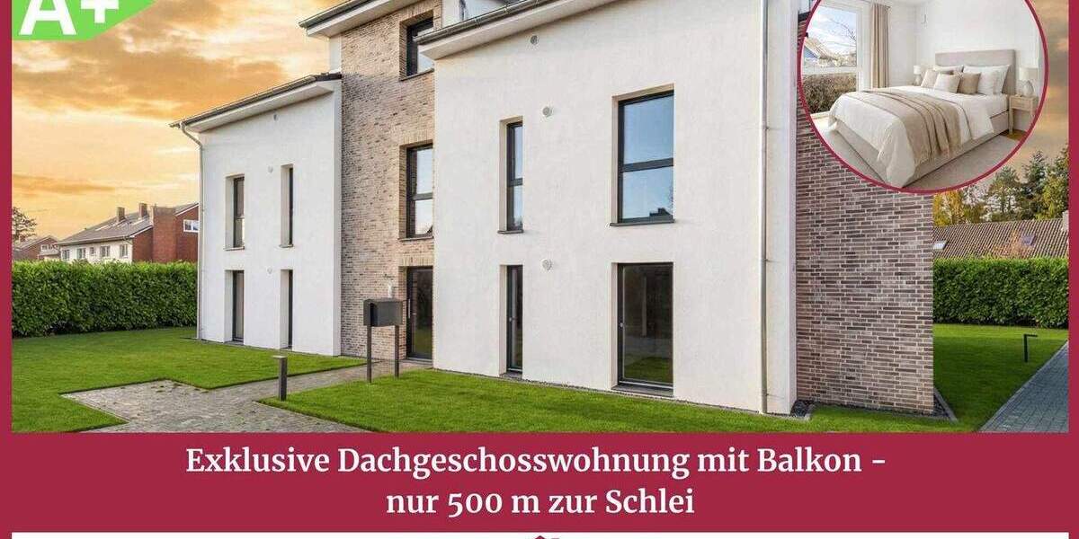 Exklusive Dachgeschosswohnung mit Balkon - nur 500 m zur Schlei 2 zimmer