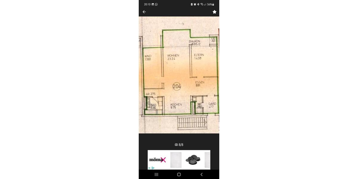 Etagenwohnung Rottweil - 2.5 Zimmer, 89 m&sup2;, 290.000&euro; | Angebot:26707290