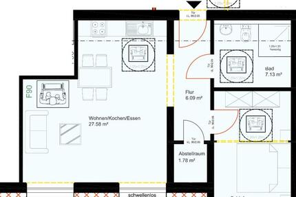 Wohnung Minden - 2 Zimmer, 62 m&sup2;, 560&euro; | Angebot:26351701