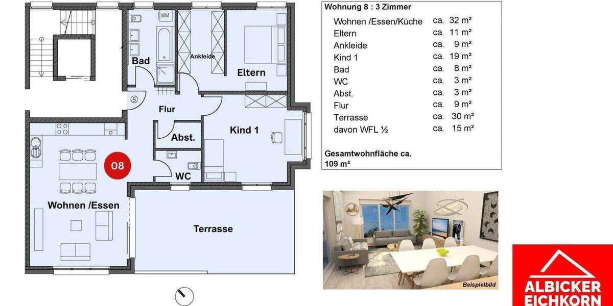 Etagenwohnung Wutöschingen - 3 Zimmer, 109 m&sup2;, 473.000&euro; | Angebot:25696631