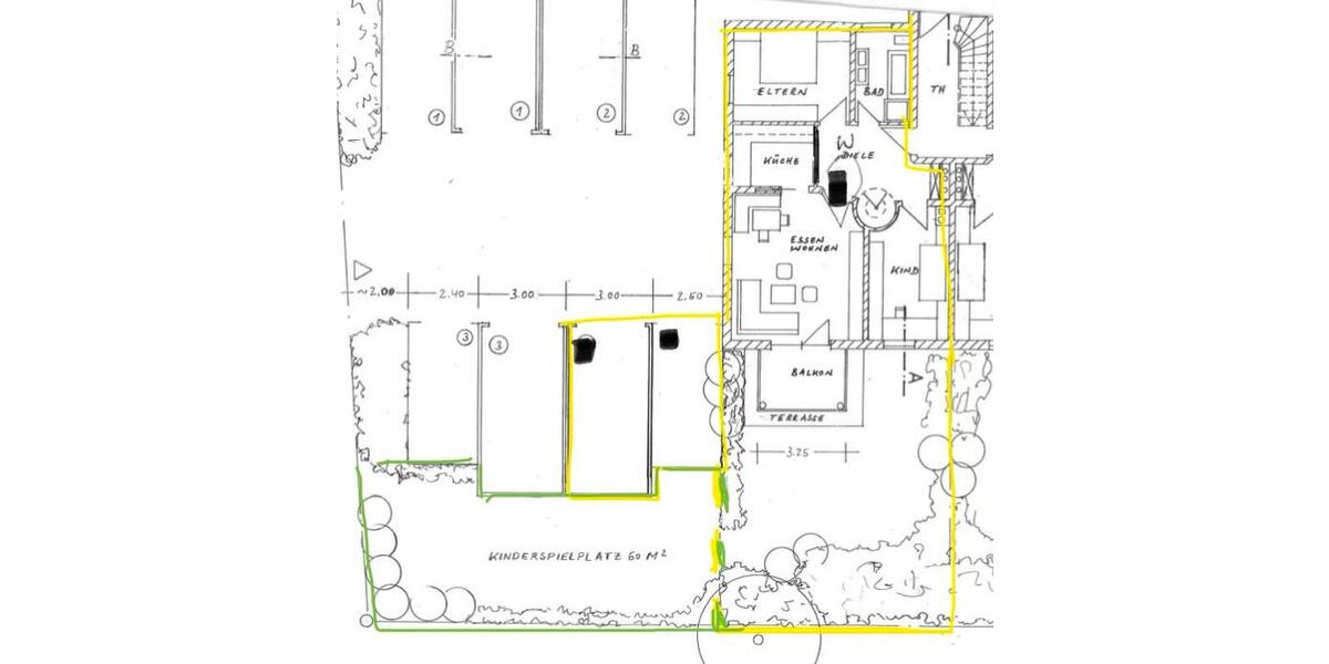 Attraktive 3-4 ZKB Gartenwohnung in gepflegtem 6-Parteien-Haus 3 zimmer