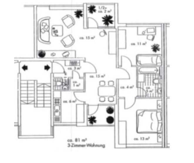 Etagenwohnung Sarstedt - 3 Zimmer, 81 m&sup2;, 185.000&euro; | Angebot:26268154