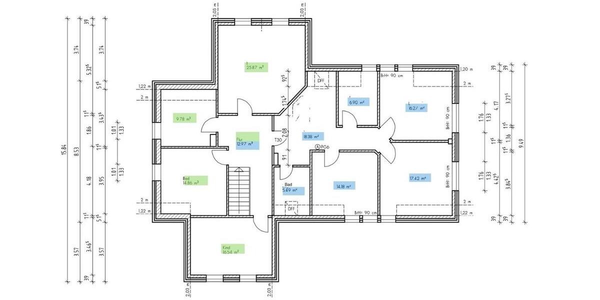 Etagenwohnung Badbergen - 6 Zimmer, 159 m&sup2;, 1.500&euro; | Angebot:26423596