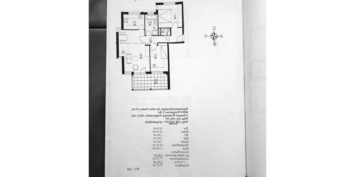 Etagenwohnung Weingarten - 3 Zimmer, 75 m&sup2;, 349.000&euro; | Angebot:26837406