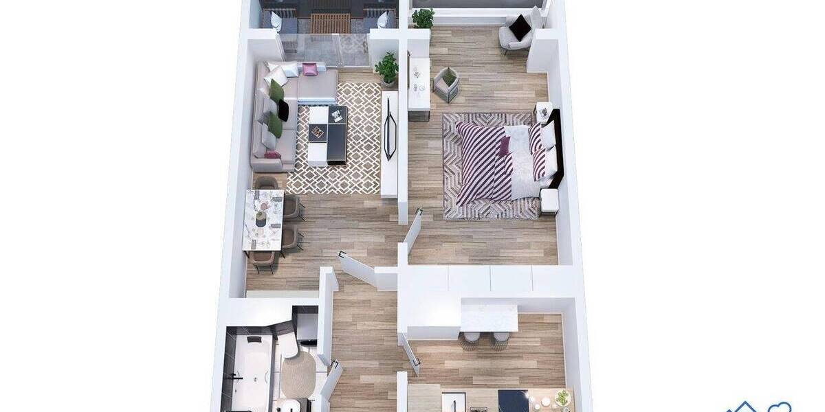 Wohnen mit LIFT - helle, moderne TOP 2-Zimmer-Wohnung ab 01.05.26 mit EBK, Balkon & Loggia 2 zimmer