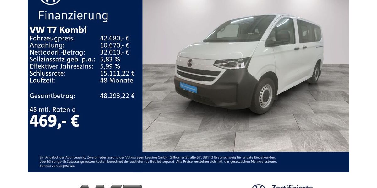 VW T7 Kombi 6.000 km 42.490 &euro; Borna 04552