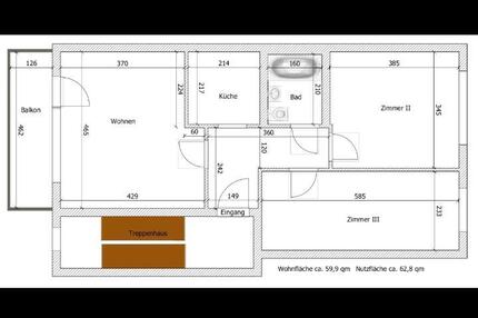 Gemütliche 3-Raum Wohnung
