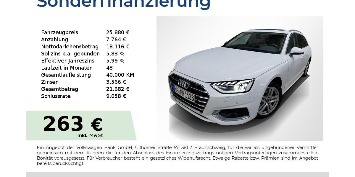Audi A4 126.150 km 25.880 &euro; Nürnberg 90431