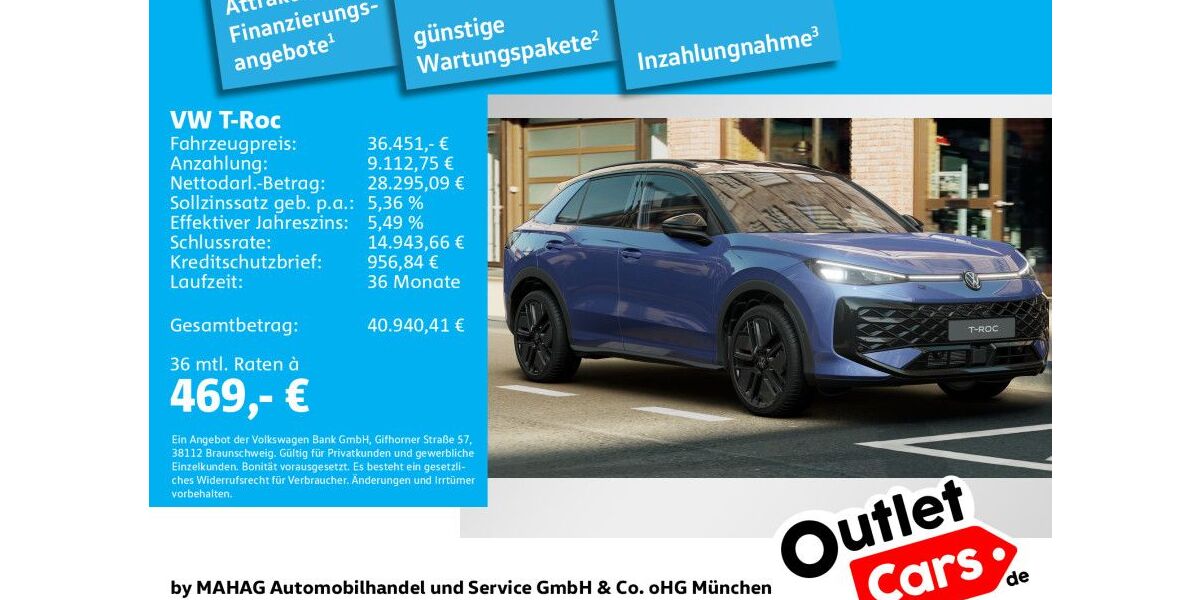 VW T-Roc 11.000 km 36.451 &euro; Dachau 85221