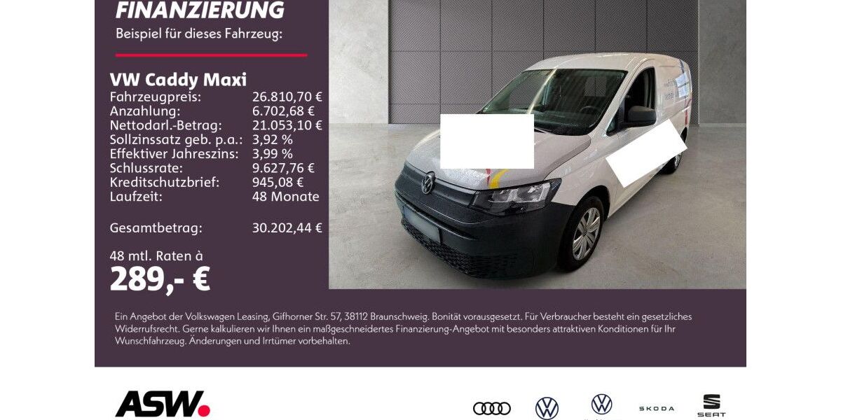VW Caddy Maxi 39.000 km 26.811 &euro; Neckarsulm 74172