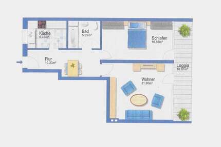 Wohnung Hamburg Wandsbek - 2 Zimmer, 63 m&sup2;, 320.000&euro; | Angebot:25570260