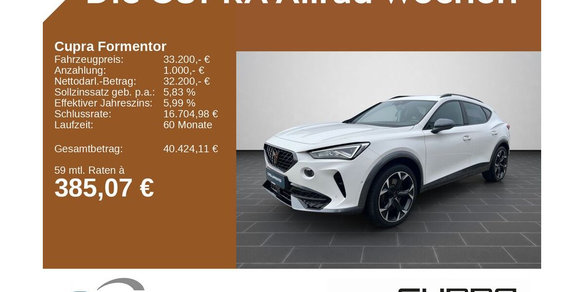 Cupra Formentor 34.360 km 32.500 &euro; Ladenburg 68526