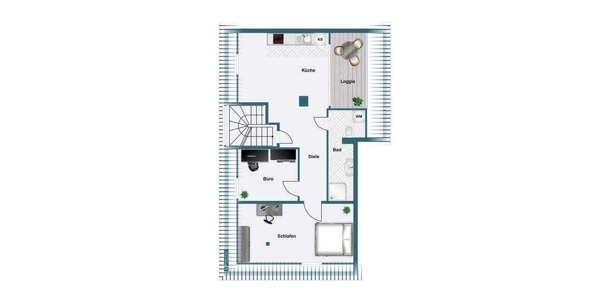 Terrassenwohnung Cadolzburg - 2.5 Zimmer, 55 m&sup2;, 700&euro; | Angebot:26187592