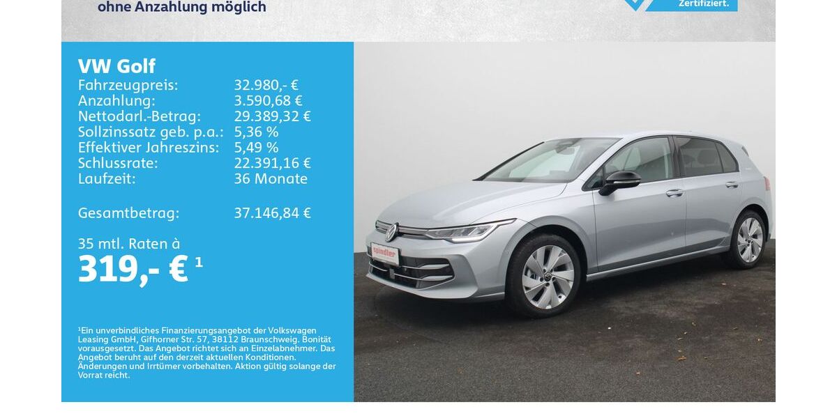 VW Golf 11.000 km 31.980 &euro; Würzburg 97076