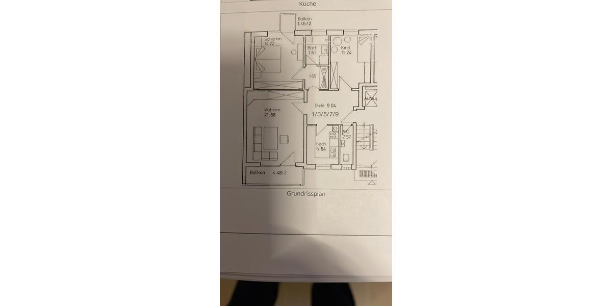 Etagenwohnung Blindheim - 3 Zimmer, 76 m&sup2;, 295.000&euro; | Angebot:23781030