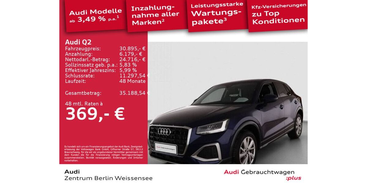 Audi Q2 17.969 km 30.895 &euro; Berlin 13088